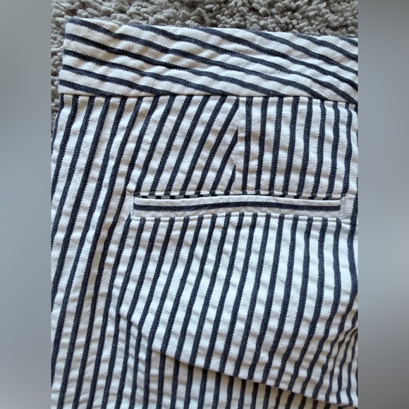 LAUREN Ralph Lauren Navy and White Striped Cropped Chino Pants - Picture 7 of 7